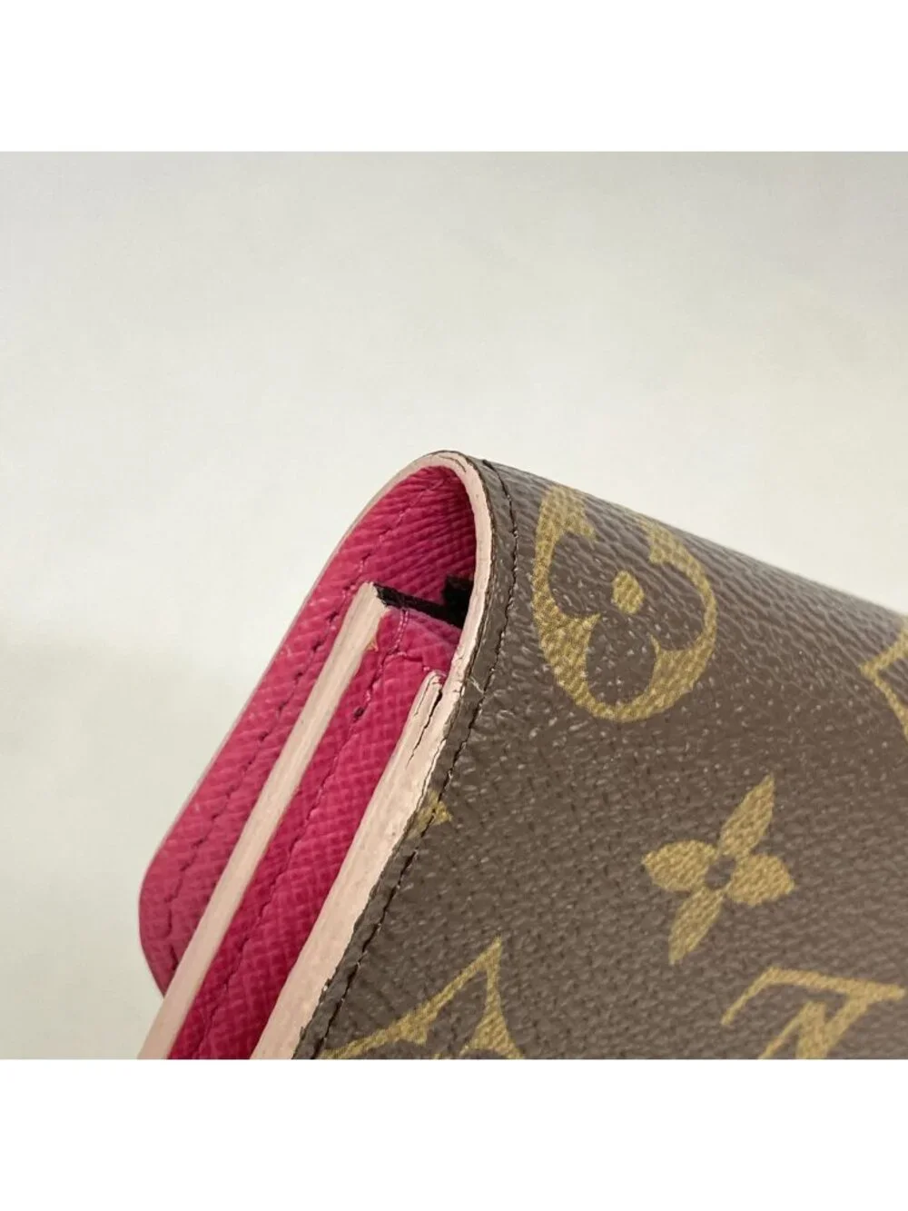 Louis Vuitton Wallet Monogram Portefeuille Emily Flower Motif Brown Rose